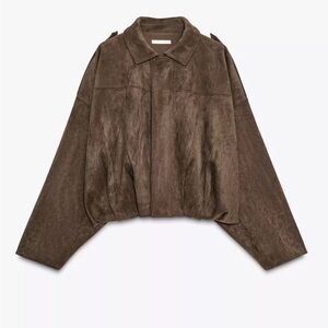 Zara Women's Brown Bomber Jacket